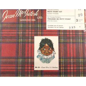 Embroidery Kit Petit Point Jean McIntosh Needlepoint #29 Eskimo Child Aloota